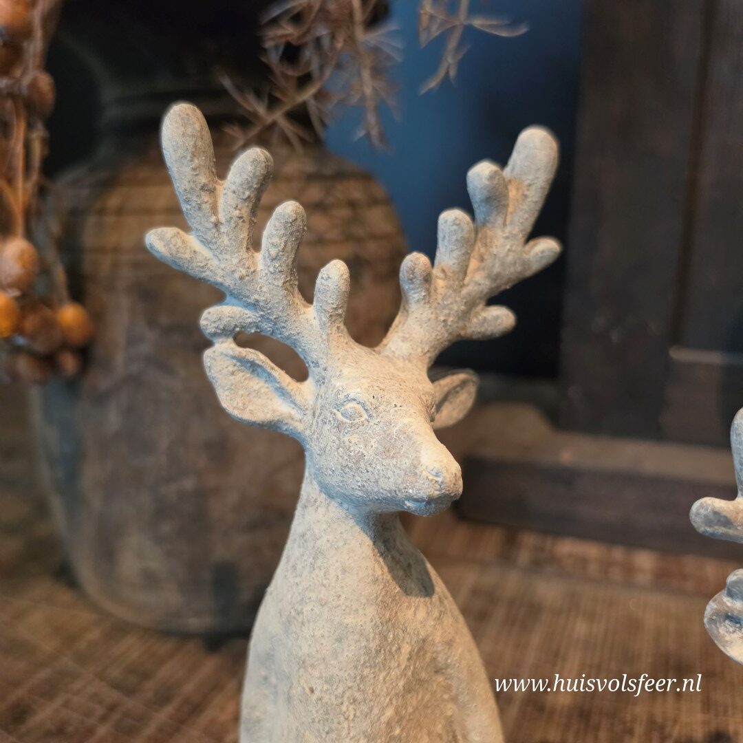 Zittend Hertje- Rustiek || 30 cm - Afbeelding 7
