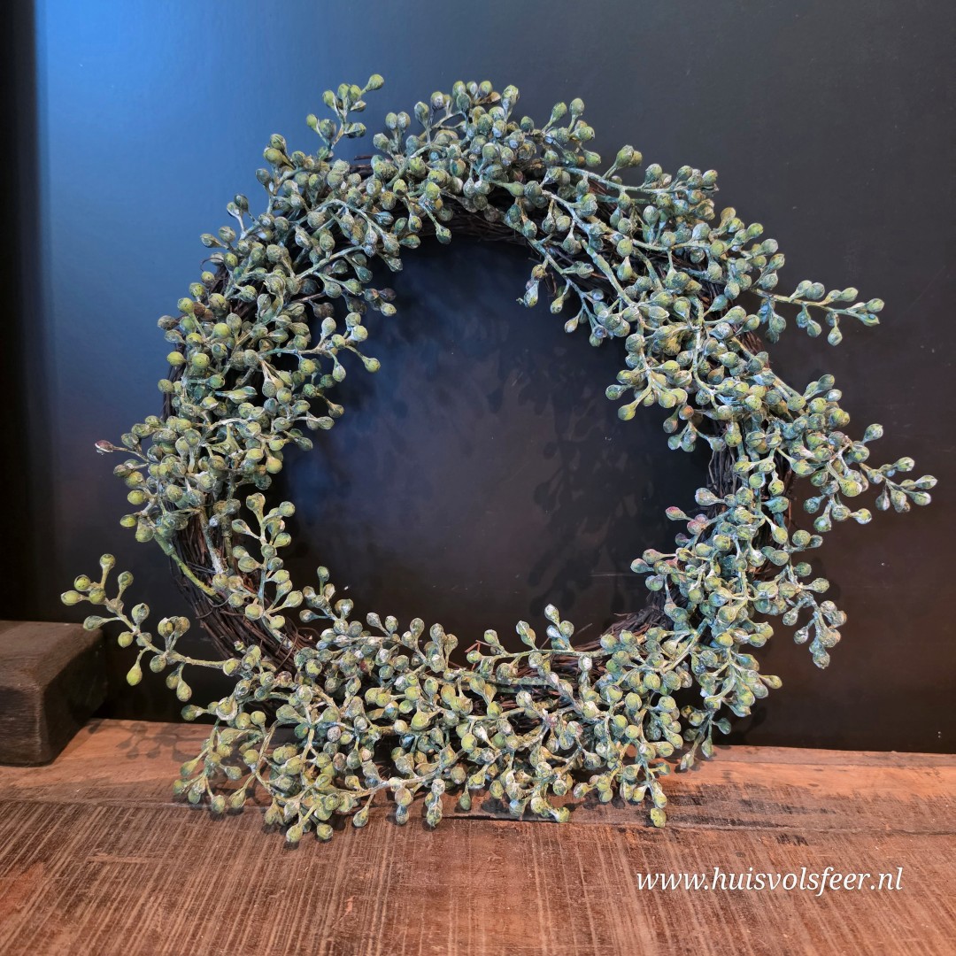 Kunst Krans van Dadeltakken- Groen (vers) || 40 cm - Afbeelding 6