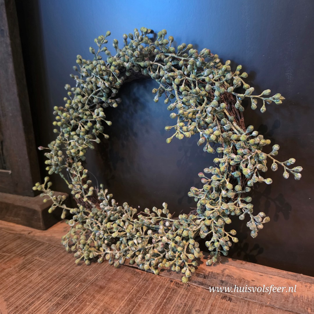 Kunst Krans van Dadeltakken- Groen (vers) || 40 cm - Afbeelding 7