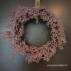 Kunst Krans van Dadeltakken- Bruin (half ingedroogd) || 40 cm