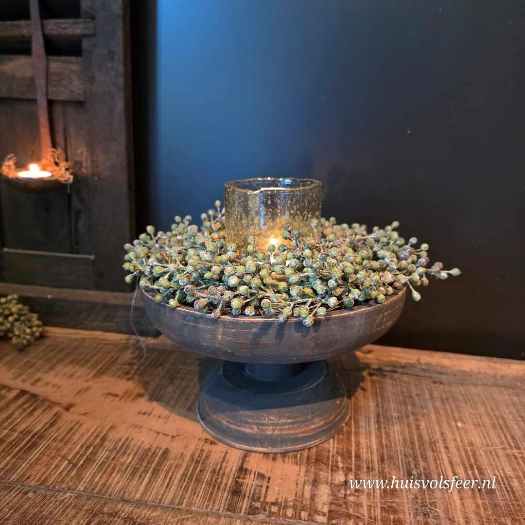 Kunst Krans van Dadeltakken- Groen (vers) || 30 cm - Afbeelding 3