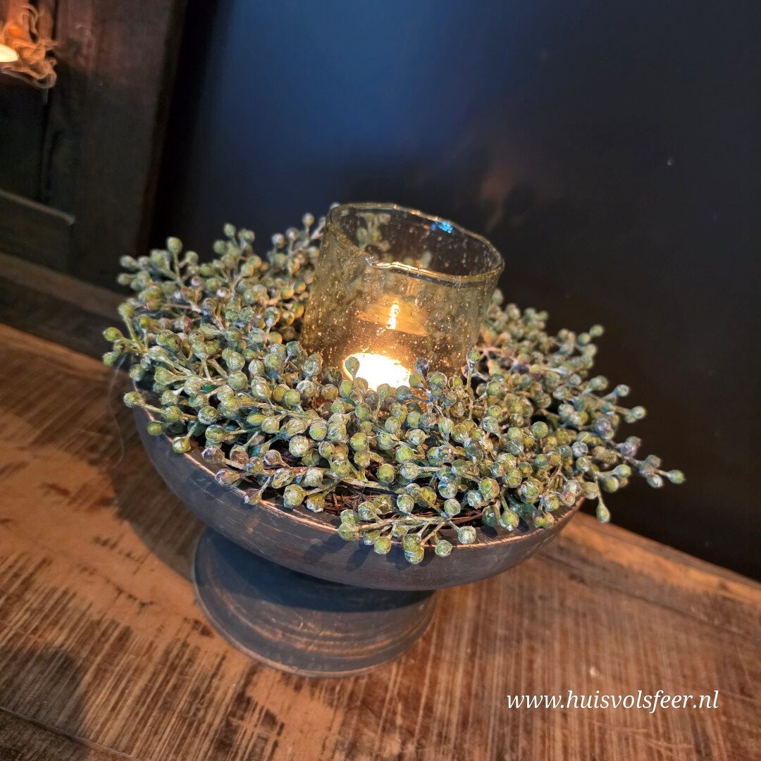Kunst Krans van Dadeltakken- Groen (vers) || 30 cm - Afbeelding 4