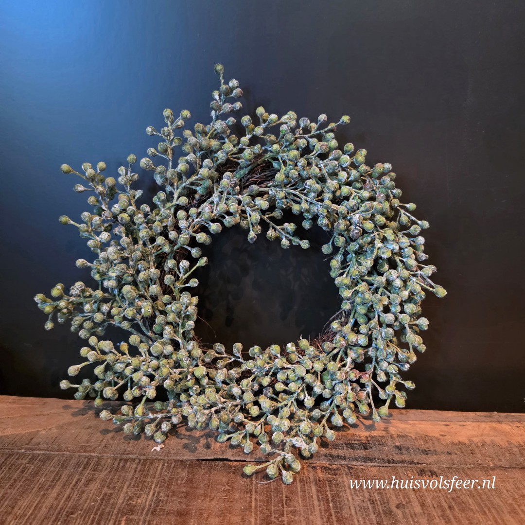 Kunst Krans van Dadeltakken- Groen (vers) || 30 cm - Afbeelding 6