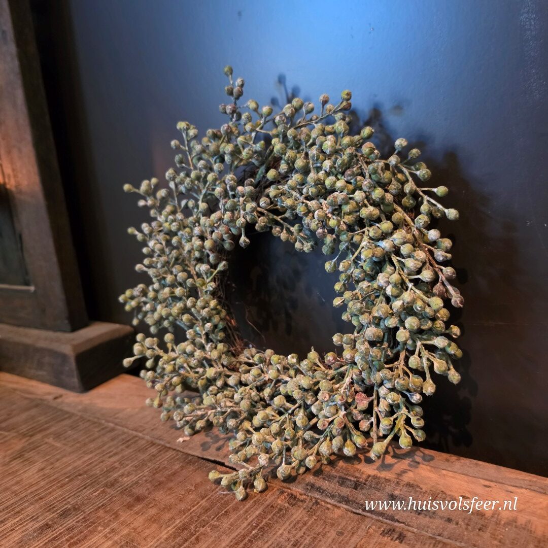 Kunst Krans van Dadeltakken- Groen (vers) || 30 cm - Afbeelding 7