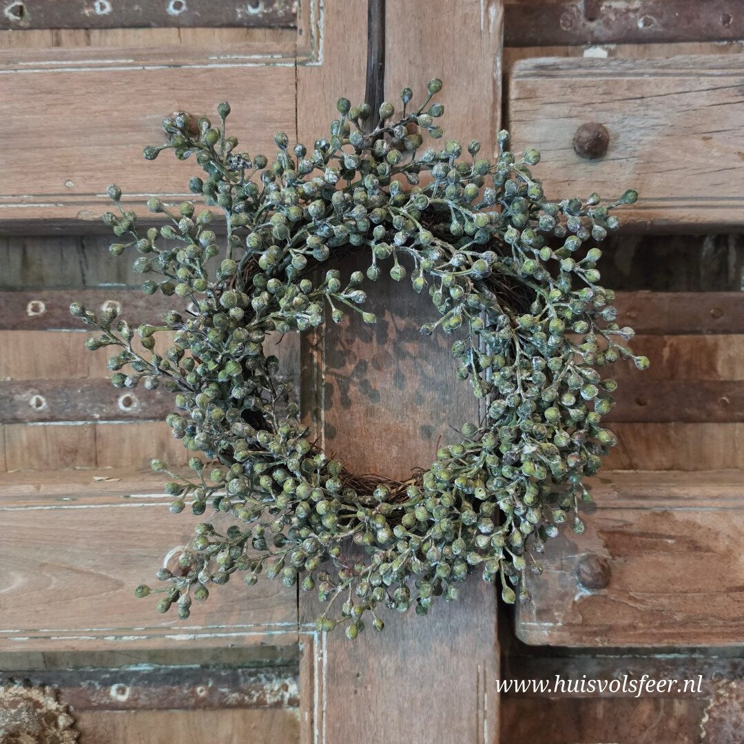 Kunst Krans van Dadeltakken- Groen (vers) || 30 cm - Afbeelding 8
