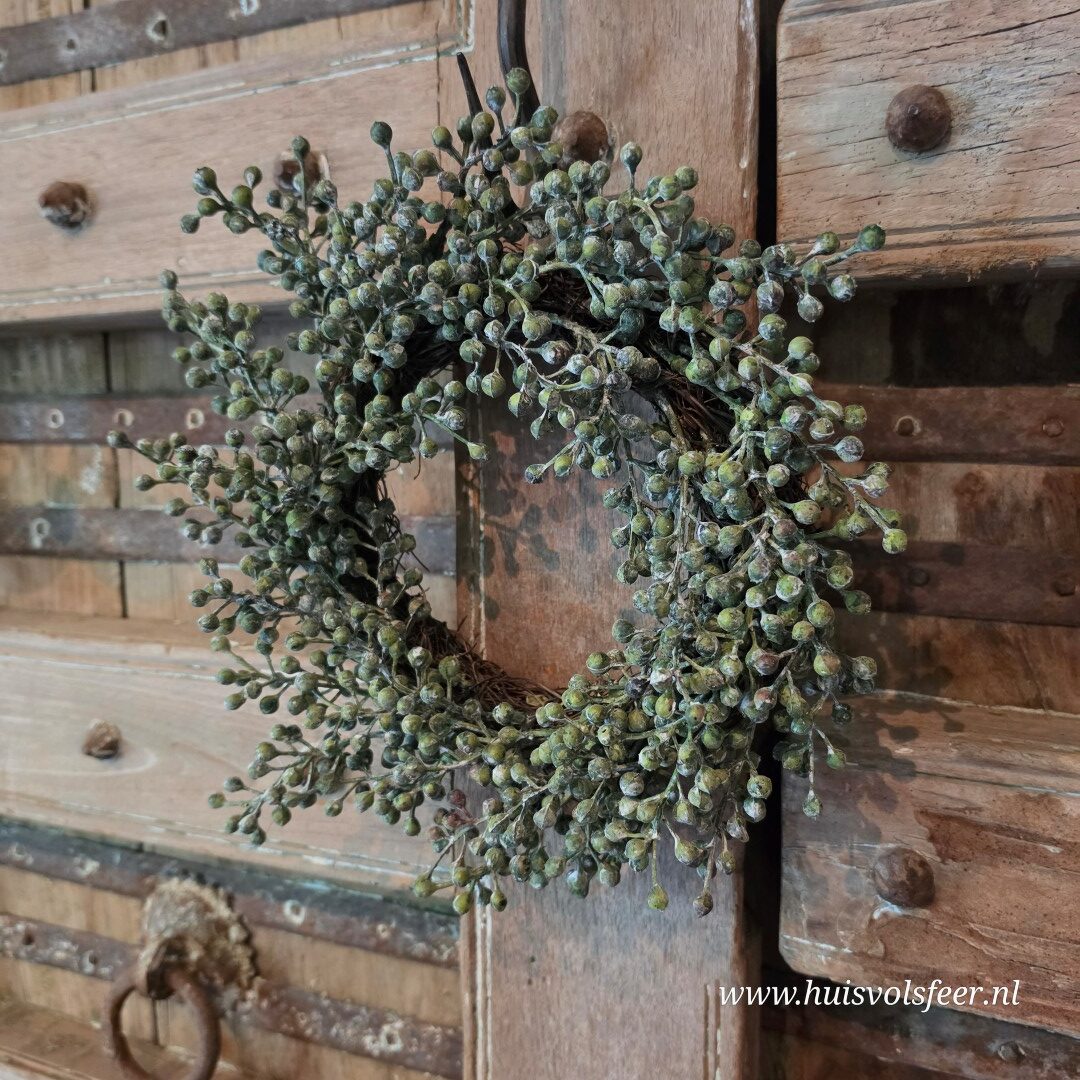 Kunst Krans van Dadeltakken- Groen (vers) || 30 cm - Afbeelding 9