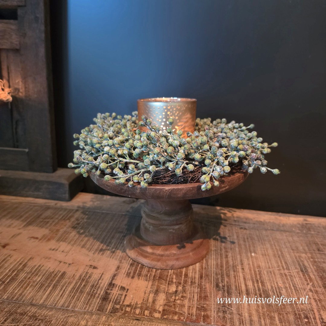 Kunst Krans van Dadeltakken- Groen (vers) || 30 cm