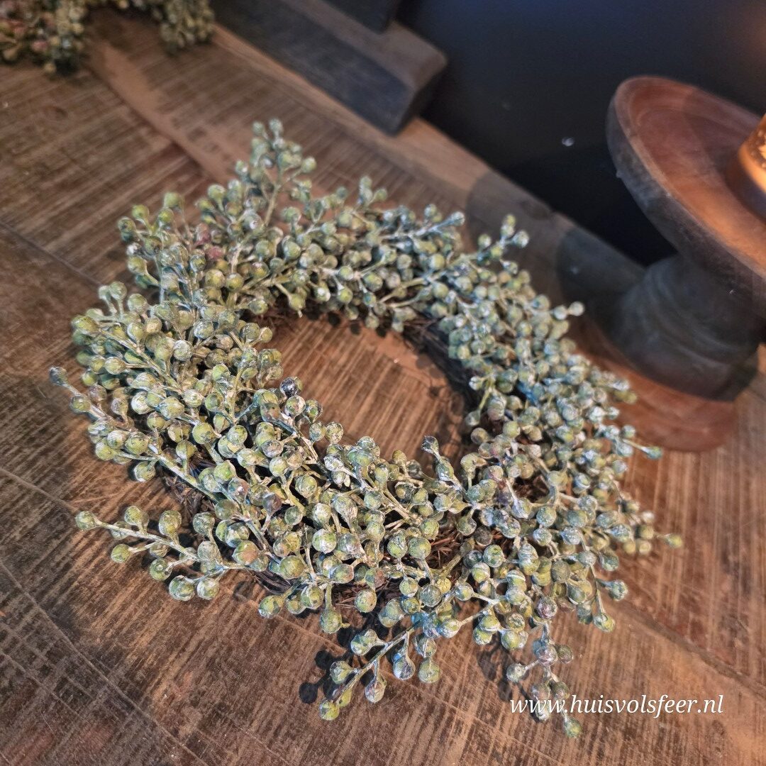 Kunst Krans van Dadeltakken- Groen (vers) || 30 cm - Afbeelding 10