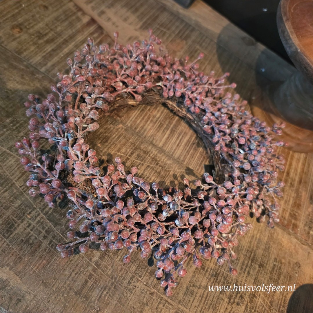 Kunst Krans van Dadeltakken- Bruin (half ingedroogd) || 30 cm - Afbeelding 4