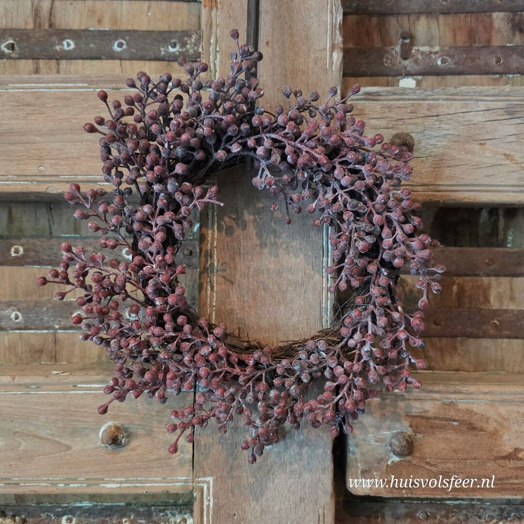 Kunst Krans van Dadeltakken- Bruin (half ingedroogd) || 30 cm - Afbeelding 6