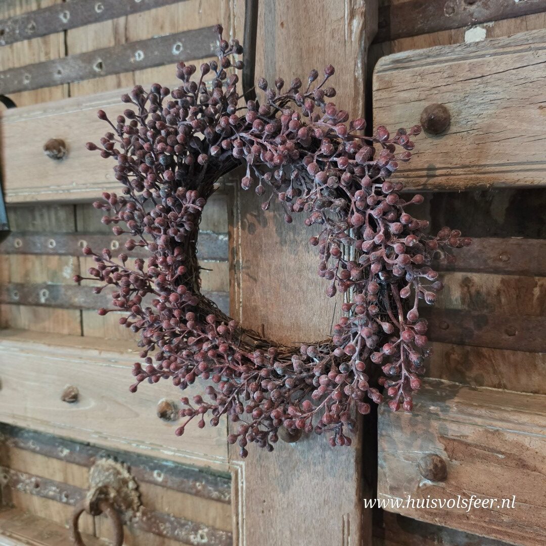 Kunst Krans van Dadeltakken- Bruin (half ingedroogd) || 30 cm - Afbeelding 7