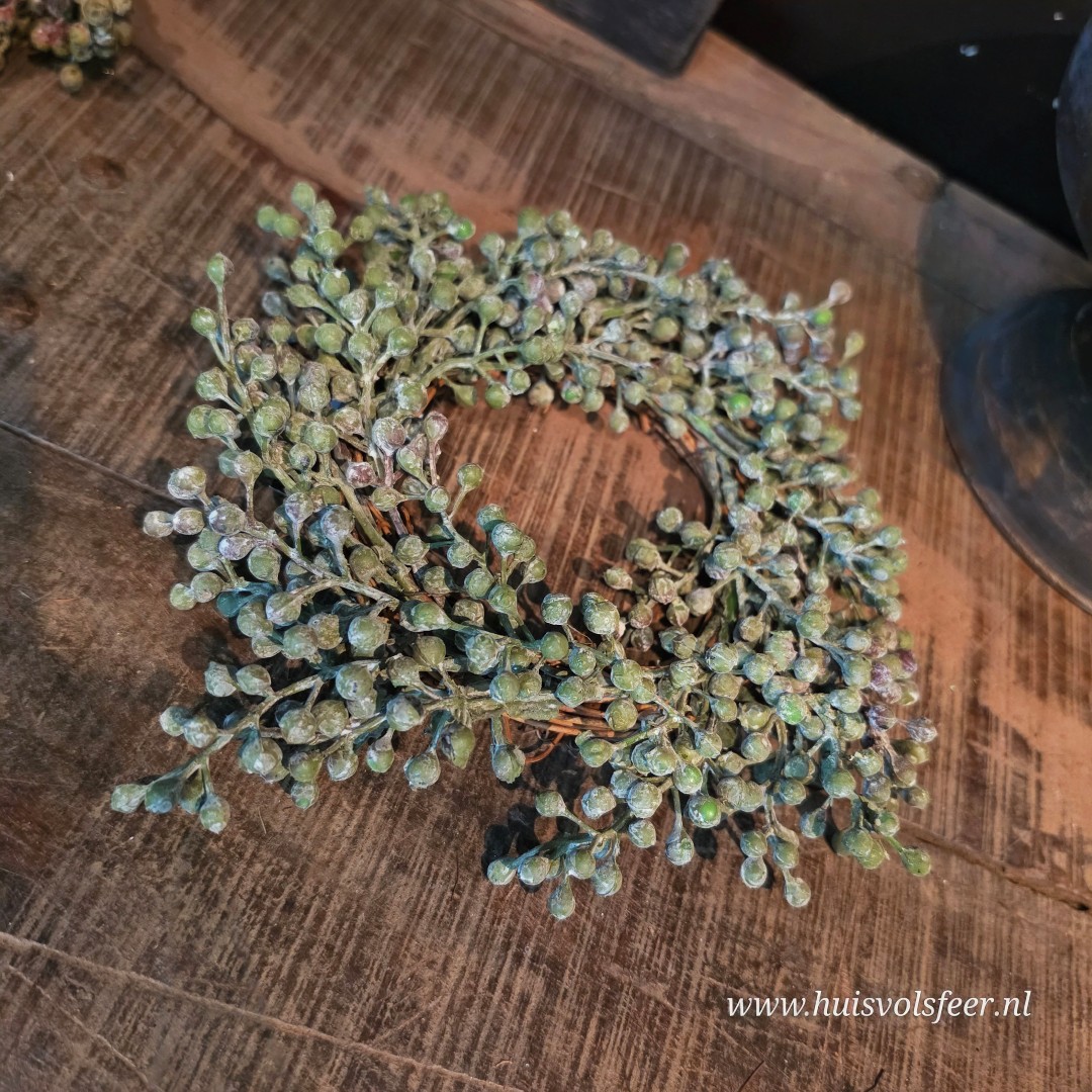 Kunst Krans van Dadeltakken- Groen (vers) || 25 cm - Afbeelding 7