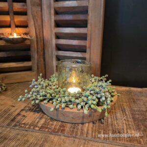 Kunst Krans van Dadeltakken- Groen (vers) || 25 cm