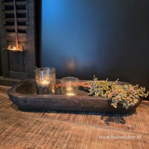 Houten trog || Donkerbruin