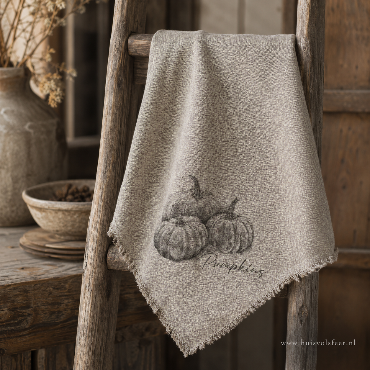 Linnen Shabby Doek New || Pompoen - Afbeelding 2