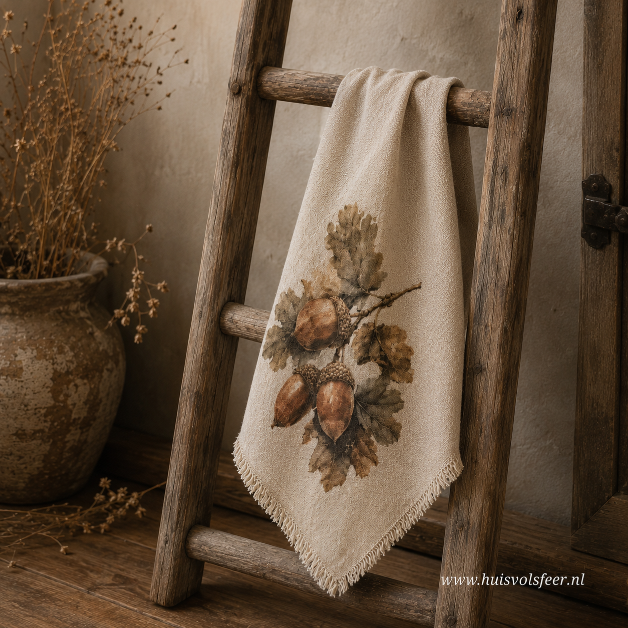 Linnen Shabby Doek New || Herfst Eikeltjes - Afbeelding 5