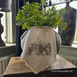 Linnen Shabby Doek- Tractor || Eigen Label