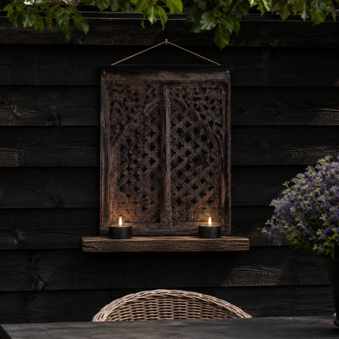 LED Waxinelichten Outdoor- Metaal Zwart (2 stuks) || Deluxe Homeart - Afbeelding 3