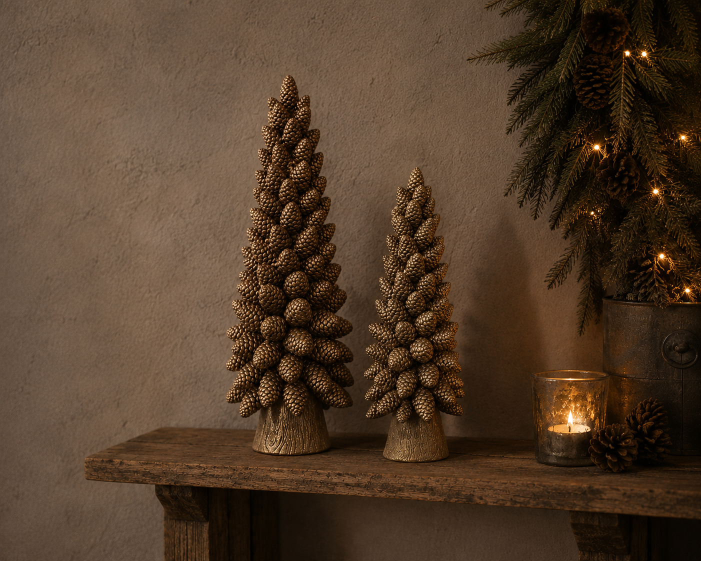 Boom met Dennenappels || 30 cm