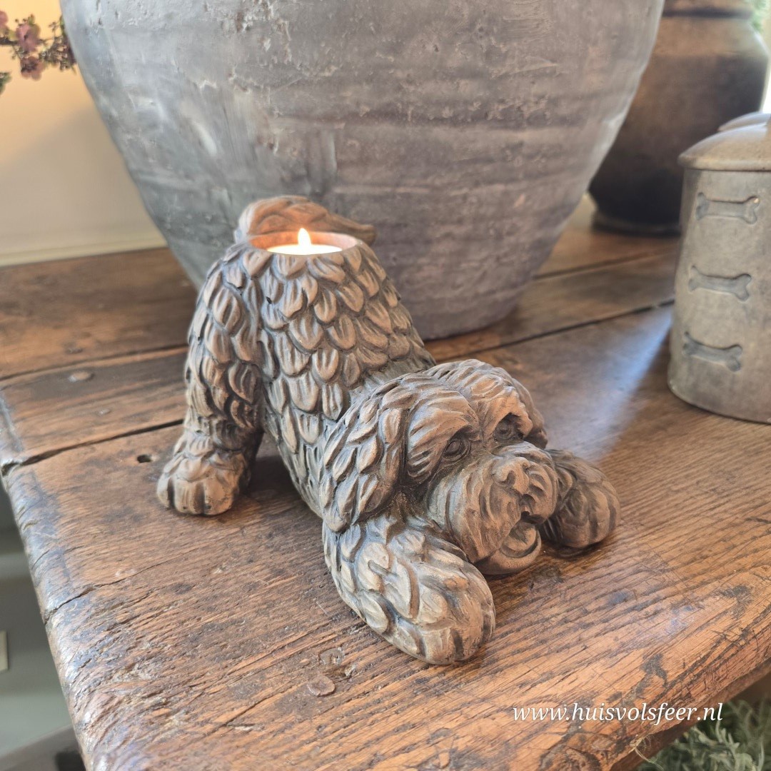 Barking Dog Tealightholder- Majestic Brown || Brynxz. - Afbeelding 7