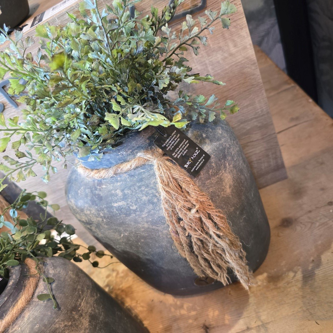 Bottle Oval with Rope Ancient Clay- L || Brynxz - Afbeelding 3
