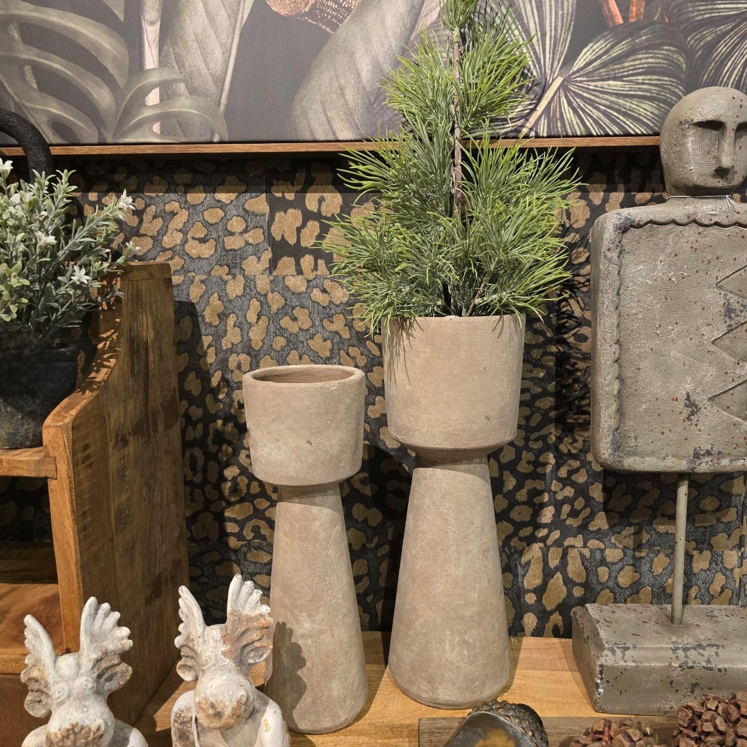 Pors Pot op Voet- Stone || 25 cm - Afbeelding 2