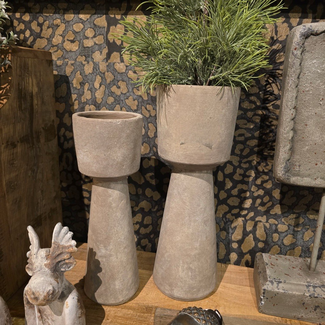 Pors Pot op Voet- Stone || 25 cm - Afbeelding 3