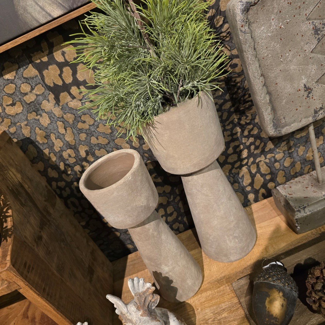 Pors Pot op Voet- Stone || 25 cm - Afbeelding 4