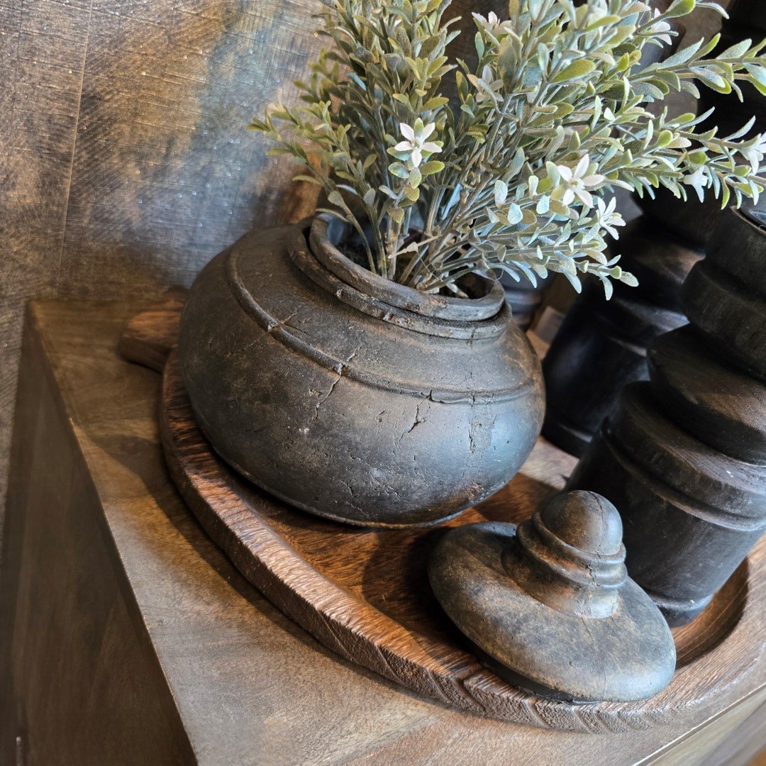 Pors Pot met Deksel- Black || 18 cm - Afbeelding 2