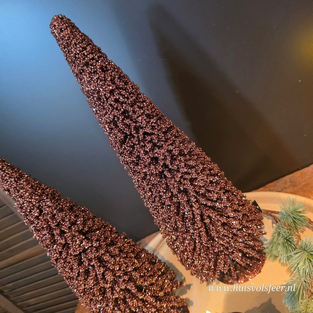 Sfeervolle Glitter Kerstboom Bruin || H50 cm - Afbeelding 6