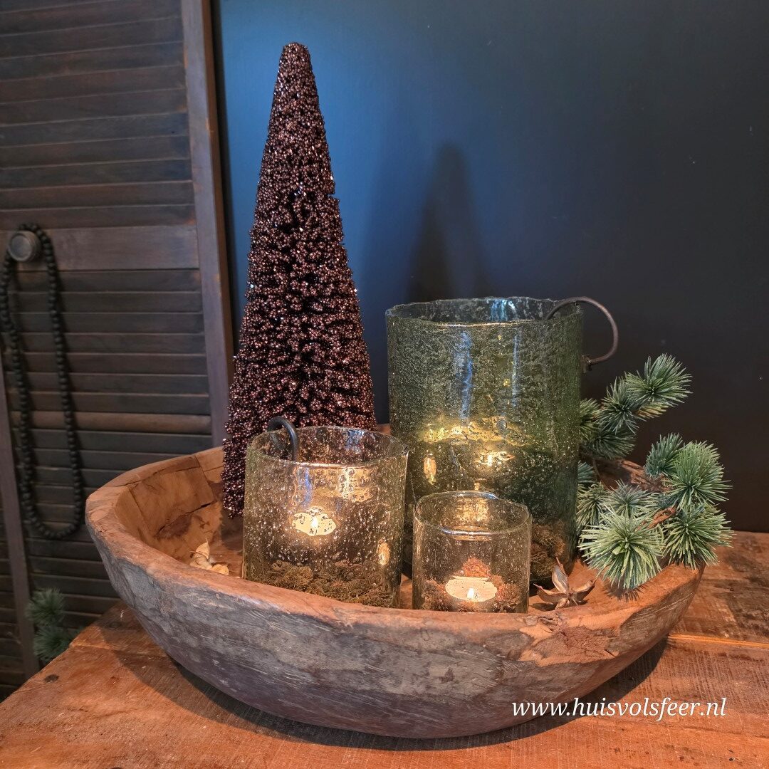 Sfeervolle Glitter Kerstboom Bruin || H50 cm - Afbeelding 3