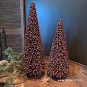 Sfeervolle Glitter Kerstboom Bruin || H50 cm