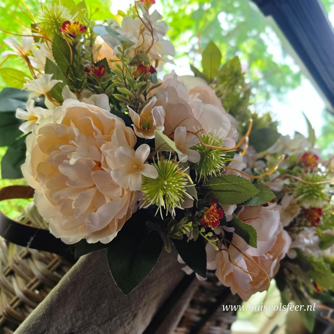 Pioenrozen Mix Bush- Compleet || Roomwit/ Zalm - Afbeelding 5