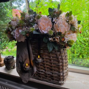 Pioenrozen Mix Bush- Compleet || Roomwit/ Zalm