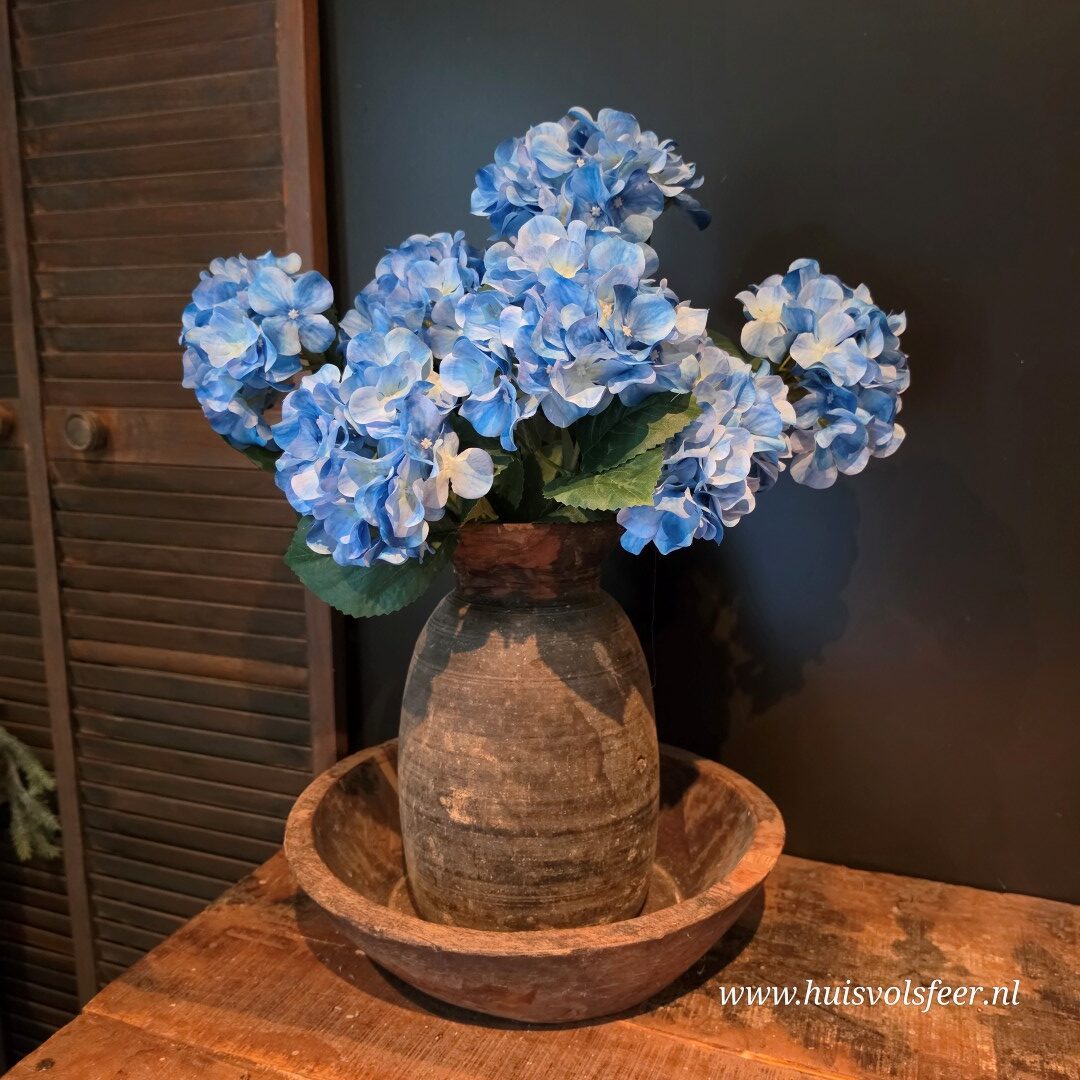 Hortensia Bush Blauw- 57 cm || Luxe Zijdeboemen - Afbeelding 7