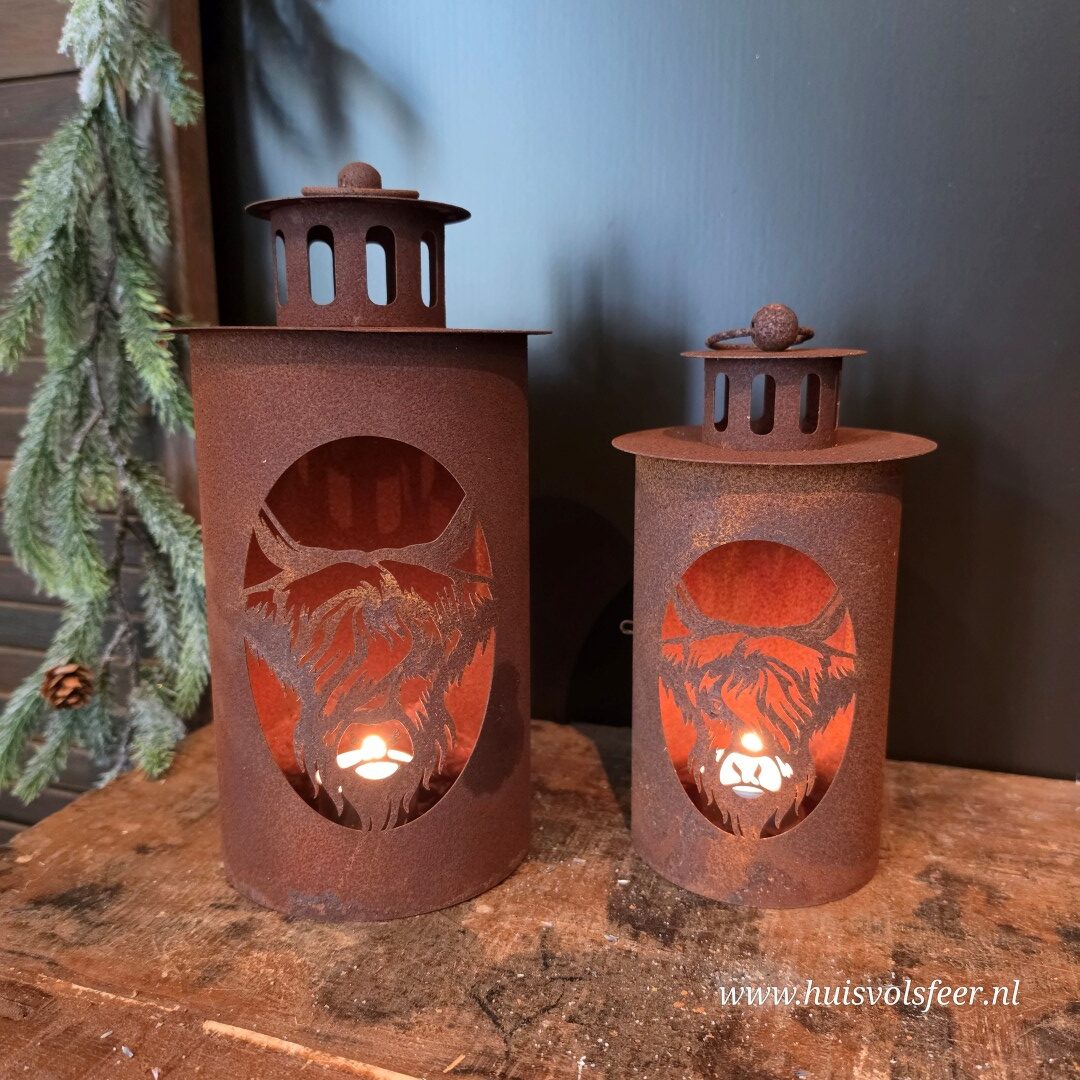 Metalen Windlicht Hooglander || 26 cm - Afbeelding 7