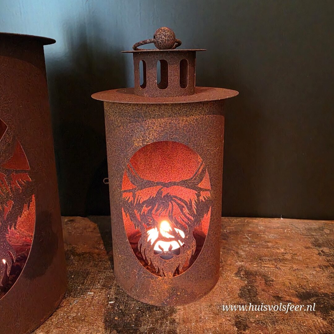 Metalen Windlicht Hooglander || 21 cm - Afbeelding 5