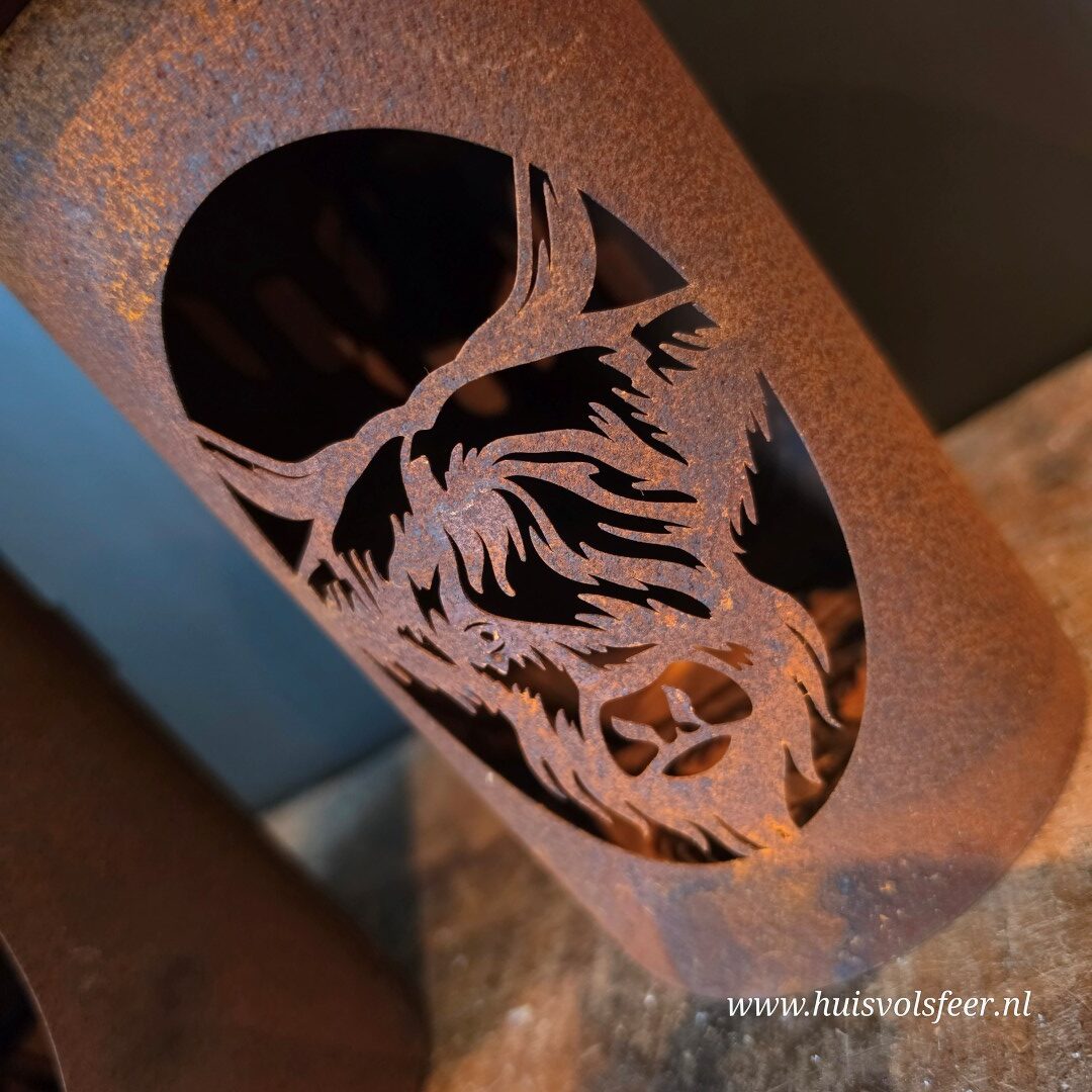 Metalen Windlicht Hooglander || 21 cm - Afbeelding 7
