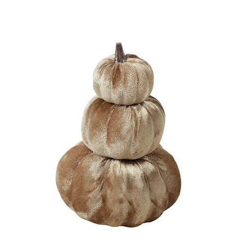 Gestapelde Velvet Pompoen- Small || Taupe - Afbeelding 2