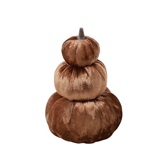Gestapelde Velvet Pompoen- Small || Bruin - Afbeelding 2