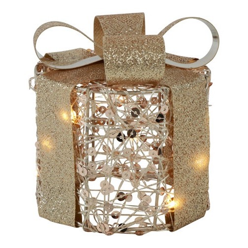 Gouden cadeau box met ledverlichting || Rond - Afbeelding 10
