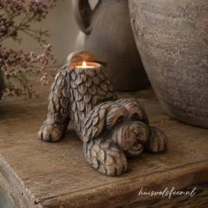 Barking Dog Tealightholder- Majestic Brown || Brynxz.