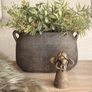 Planter Oval Two Ears- Majestic Brown || Brynxz