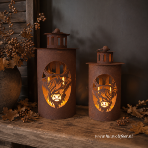 Metalen Windlicht Hooglander || 26 cm