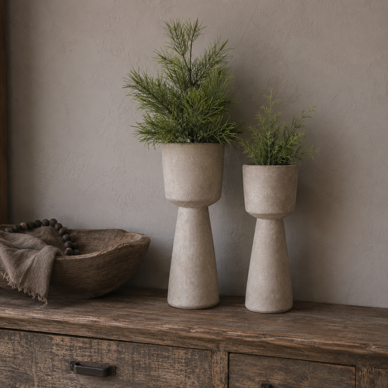 Pors Pot op Voet- Stone || 25 cm