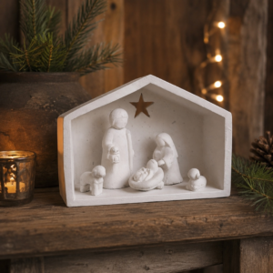 Kerststal- Off White