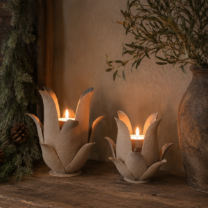 Windlicht Lotus Old Rose || 15 cm