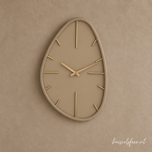 Organische Klok || Beige