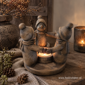 Circle of Snowmen with Tealightcup- Majestic Brown || Brynxz