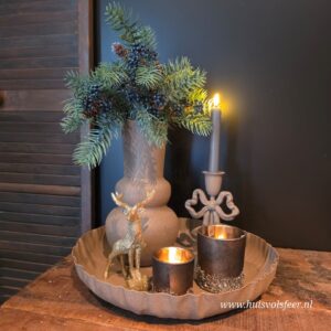 Metalen Vaas Bubble- Taupe || 30 cm